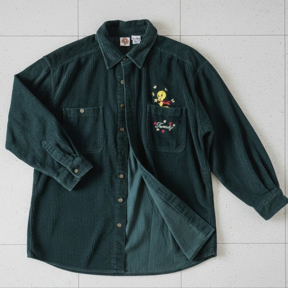Warner Bros. Teal Corduroy Shirt - Picture 2 of 5